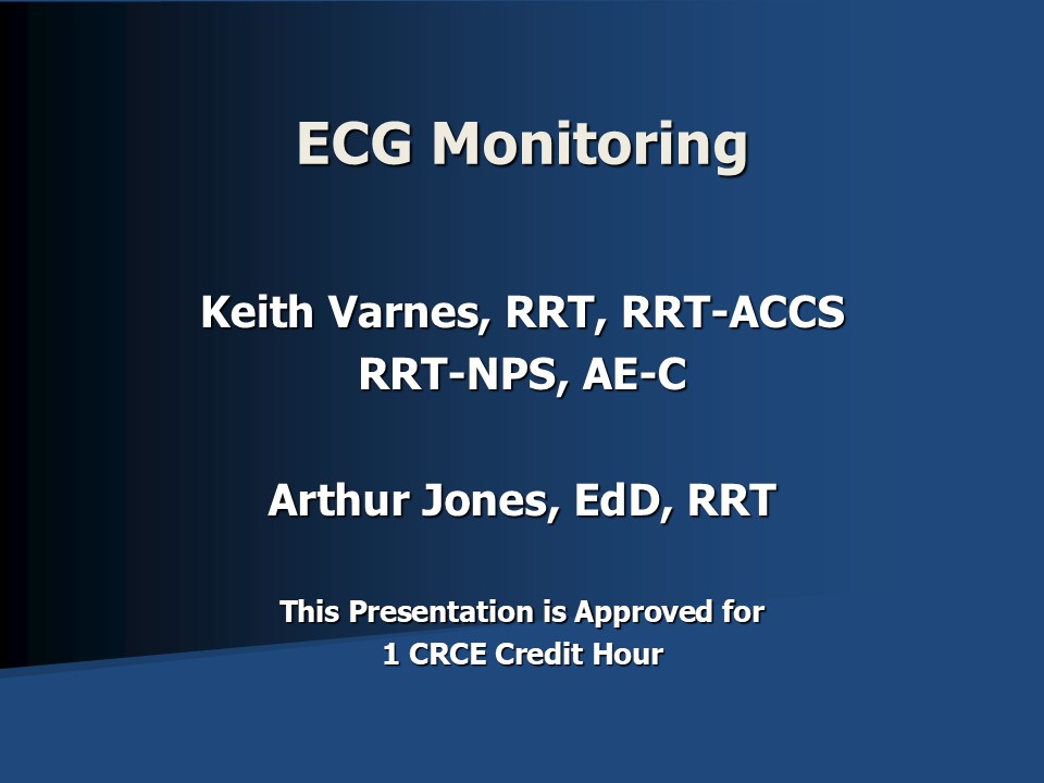 ECG Monitoring Redo Slide 1