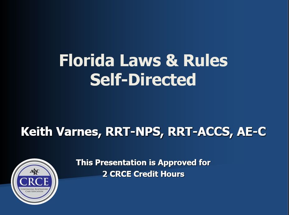 Florida Laws & Rules Self-Directed