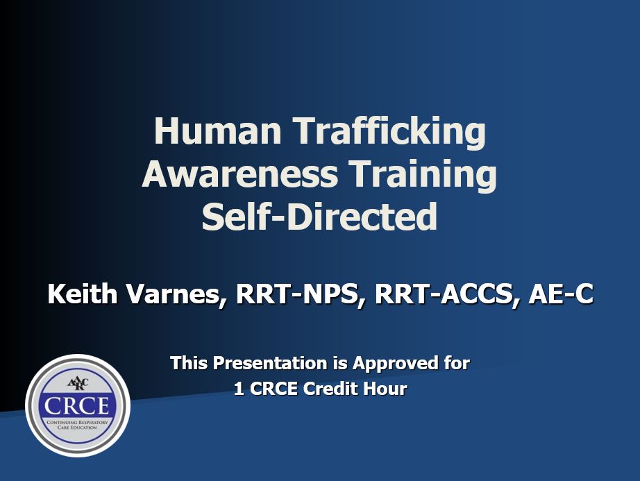 Human Trafficking Awareness Training Self-Directed