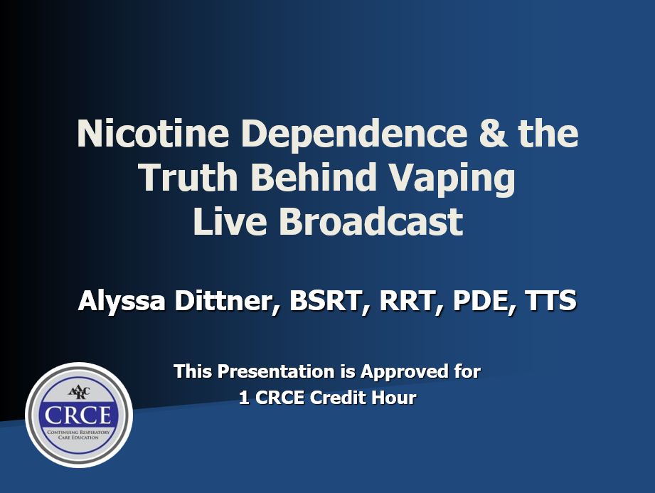 Nicotine Dependence & the Truth Behind Vaping Live Broadcast