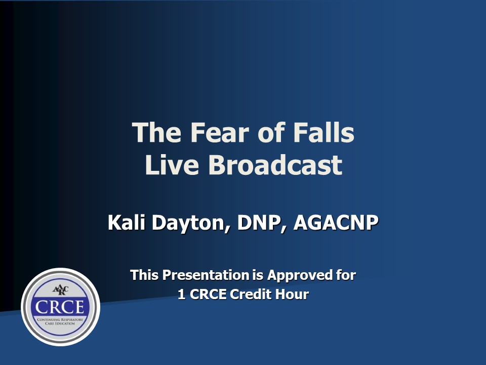 The Fear of Falls Live Broadcast