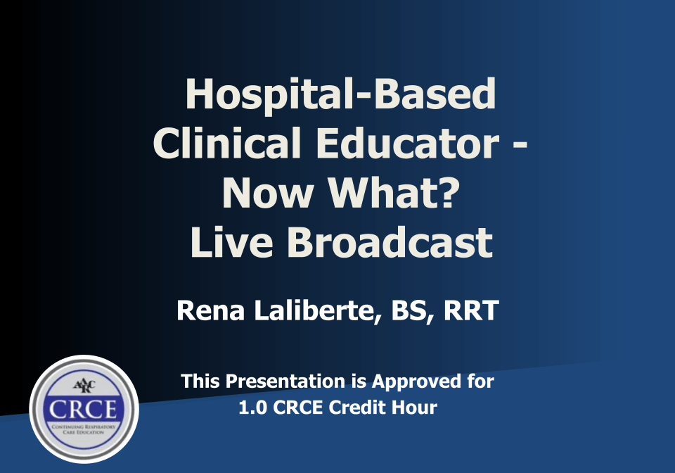 Hospital Based Clinical Educator