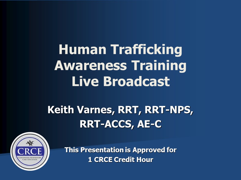 Human Trafficking Awareness Training Live Broadcast